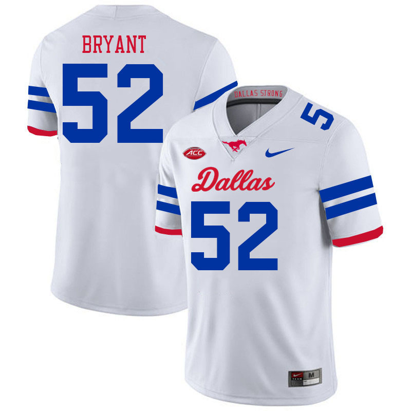 SMU Mustangs #52 Marcus Bryant College Football Jerseys Stitched Sale-Alternate White